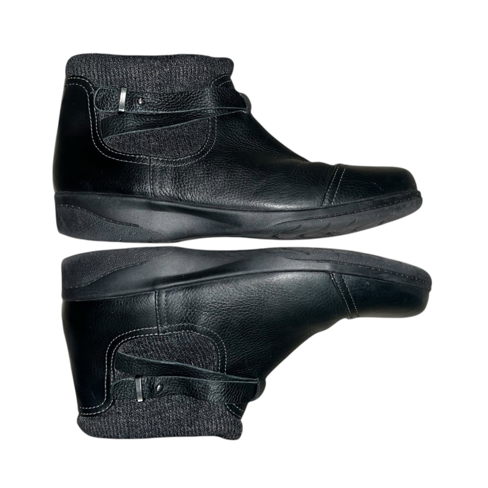 Clarks Women's Cheyn Kisha Ankle Boot Side Zip Black Size 10M - Picture 5 of 7